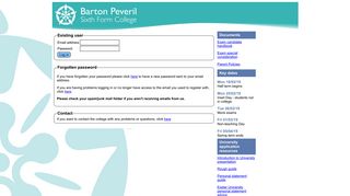 
                            2. Parents' portal - My Barton Portal