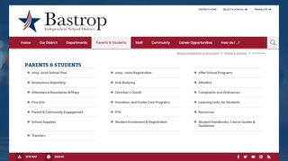 Parents & Students / Homepage - Bastrop ISD - Bastrop Isd Family Access Portal