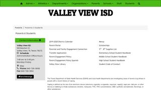 
                            2. Parents - Valley View ISD - Vvisd Parent Portal