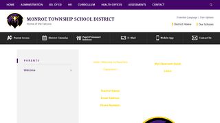 
                            4. Parents / Welcome - Monroe Township School District - Parent Portal Monroe Nj
