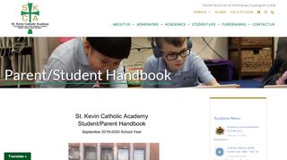 
                            2. Parent/Student Handbook - St. Kevin Catholic Academy - St Kevins Parent Portal