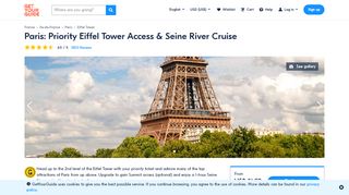 
Paris: Priority Eiffel Tower Access & Seine River Cruise - Paris ...  
