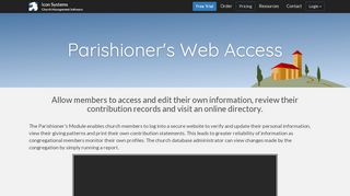 
                            8. Parishioner's Web Access | IconCMO Church Management ... - Icon Church Software Portal