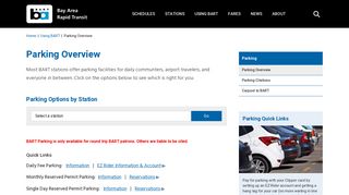 
                            3. Parking Overview | bart.gov - Bart Ez Rider Account Portal