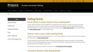 Parking Permits - Purdue University Parking - Purdue University - Purdue Parking Portal