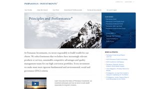 
                            2. Parnassus Investments - Parnassus Portal