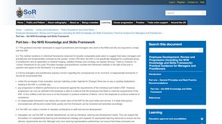 
Part two – the NHS Knowledge and Skills Framework | Society ...  
