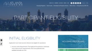 
                            3. Participant Eligibility | Atlanta Housing Authority - Atlanta Housing Authority Applicant Portal Portal