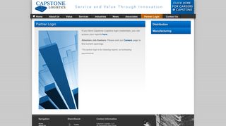 
Partner Login - Capstone Logistics - Service and Value Through ...
