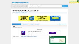 
                            4. partnerlink.manulife.co.id at Website Informer. Login. Visit ... - Partnerlink Manulife Login