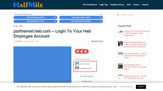 
                            4. partnernet.heb.com - Login To Your Heb Employee Account - Webmail Heb Com Portal