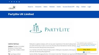 
                            8. Partylite UK Limited – DSA UK - Partylite Consultant Portal Uk