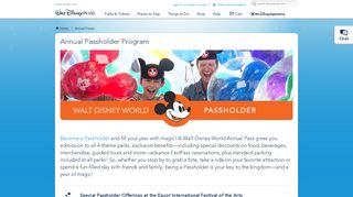 Passholder Program  Walt Disney World Resort