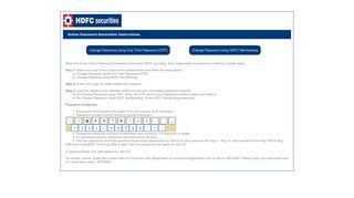 
                            2. Password Generation Confirmation Page - HDFC Securities ... - Hdfc Securities Portal Locked