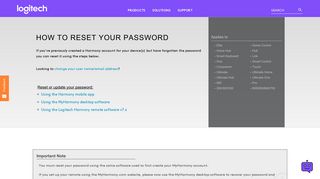 
                            7. Password Reset - Harmony Support - Www Myharmony Com Portal