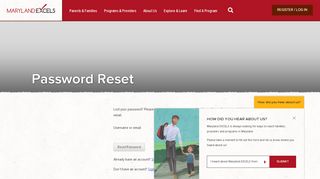 
                            6. Password Reset - Maryland Excels - Maryland Excels Provider Portal