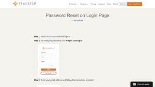 
Password Reset on Login Page - Trakstar
