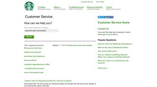 
                            3. password reset unsuccessful - Answers | Starbucks Coffee ... - Starbucks Sign In Unsuccessful