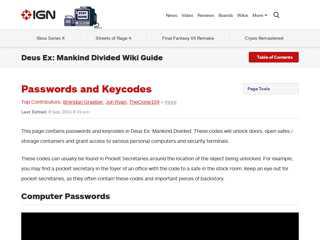 
                            8. Passwords and Keycodes - Deus Ex: Mankind Divided Wiki ...