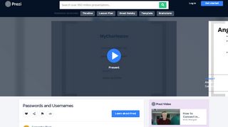 
Passwords and Usernames by Samantha Black on Prezi  

