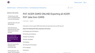 
                            4. PAT ACER OARS ONLINE-Exporting all ACER PAT data from ... - Oars Acer Edu Au Login