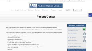 
                            6. Patient Center | Pinehurst Medical Clinic - First Health Patient Portal Portal