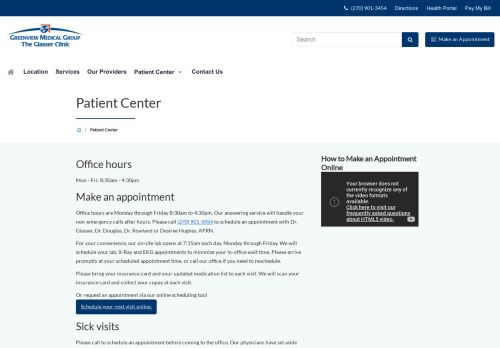 
                            2. Patient Center | The Glasser Clinic - Glasser Clinic Patient Portal
