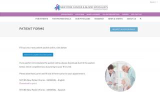 
                            4. Patient Forms - NY Cancer Specialists - New York Cancer And Blood Specialists Patient Portal