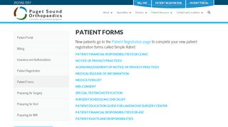 
                            3. Patient Forms - Puget Sound Orthopaedics - Puget Sound Orthopedics Patient Portal