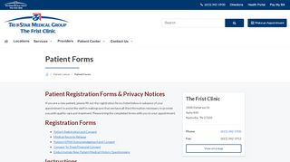
                            5. Patient Forms | The Frist Clinic - Frist Clinic Patient Portal