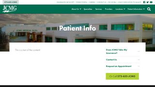 
                            3. Patient Info - JCMG - Jcmg Patient Portal
