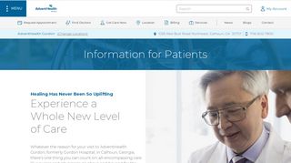 
                            3. Patient Information | AdventHealth Gordon | Formerly Gordon Hospital - Gordon Hospital Patient Portal