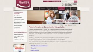 
                            1. Patient Information - Champion Orthopedics - Champion Orthopedics Patient Portal