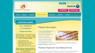 
                            4. Patient Information | Chapel Hill Pediatrics - Chapel Hill Pediatrics Patient Portal