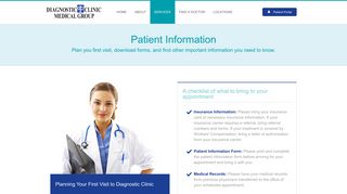 Patient Information | Diagnostic Clinic - Diagnostic Clinic Portal
