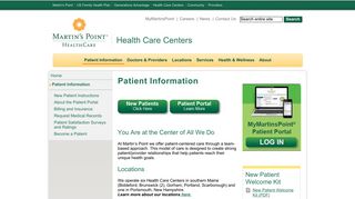 
                            3. Patient Information - Health Care Centers - Martin's Point Health Care - Martins Point Portal