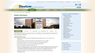 
                            3. Patient Information | Onslow Memorial Hospital - Onslow Memorial Hospital Patient Portal