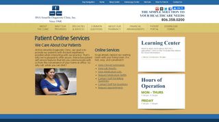 Patient Online Services - Welcome to Amarillo Diagnostic Clinic - Diagnostic Clinic Portal