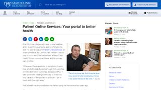 
                            2. Patient Online Services: Your portal to better health - Mayo ... - Mayo Online Patient Portal Portal