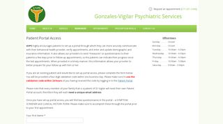 
Patient Portal Access | Gonzales-Vigilar Psychiatric Services, LLC
