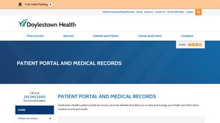 
Patient Portal and Medical Records - Doylestown Health
