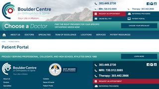 
                            1. Patient Portal | BoulderCentre for Orthopedics & Spine - Boulder Orthopedics Patient Portal