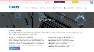 
                            7. Patient Portal – CAHN - Capital Area Health Network - Mechanicsville Medical Center Portal