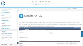 
                            2. Patient Portal - ClinicTracker User Portal - Clinic Tracker Patient Portal