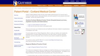 
                            3. Patient Portal - Cortland Medical Center | Guthrie - Cortland Health Center Patient Portal