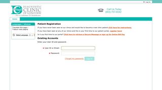 Patient Portal - Diagnostic Clinic Portal