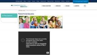 
Patient Portal Education - Improving the health of ... - LifeBridge Health
