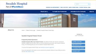 
                            3. Patient Portal FAQs | Swedish Covenant Hospital | Health - Sch Patient Portal