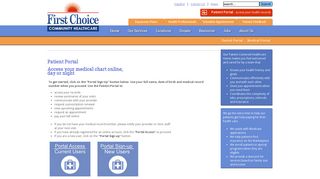 Patient Portal - First Choice Community Healthcare - First Health Patient Portal