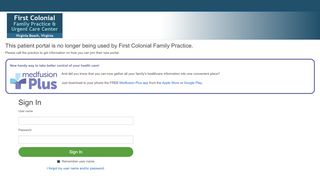 
                            2. Patient Portal - First Colonial Family Practice - Medfusion - First Colonial Family Practice Patient Portal